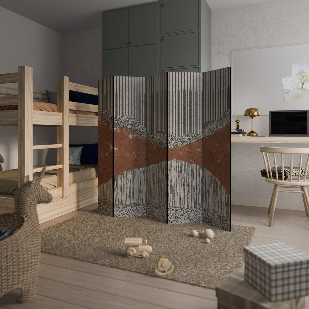 STRIPED TERRAIN 5dílný paraván