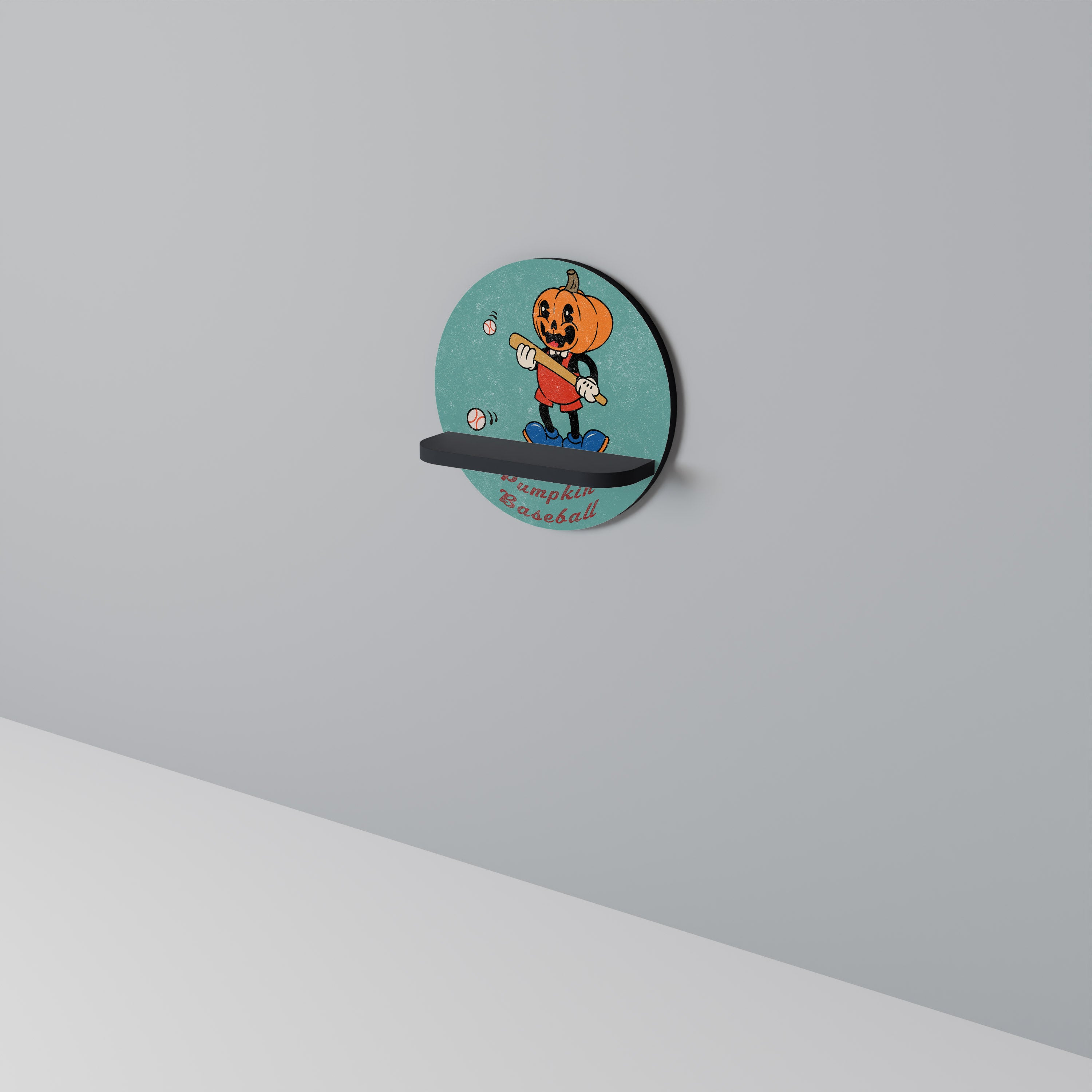 PUMPKIN BASEBALL Art Shelf