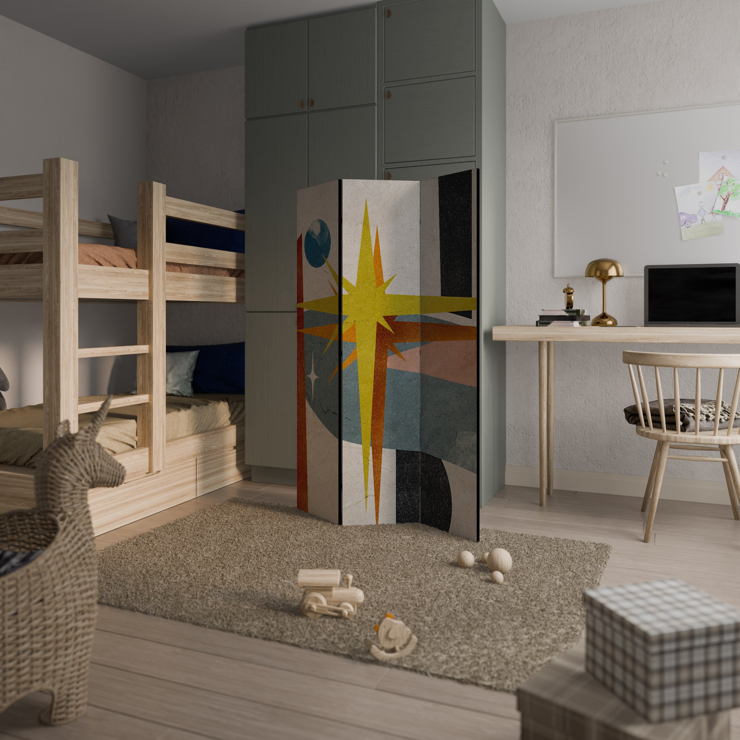 INTERSTELLAR VIBES 3-Panel Room Divider