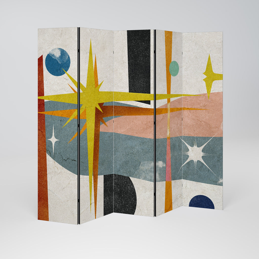INTERSTELLAR VIBES 5-Panel Room Divider