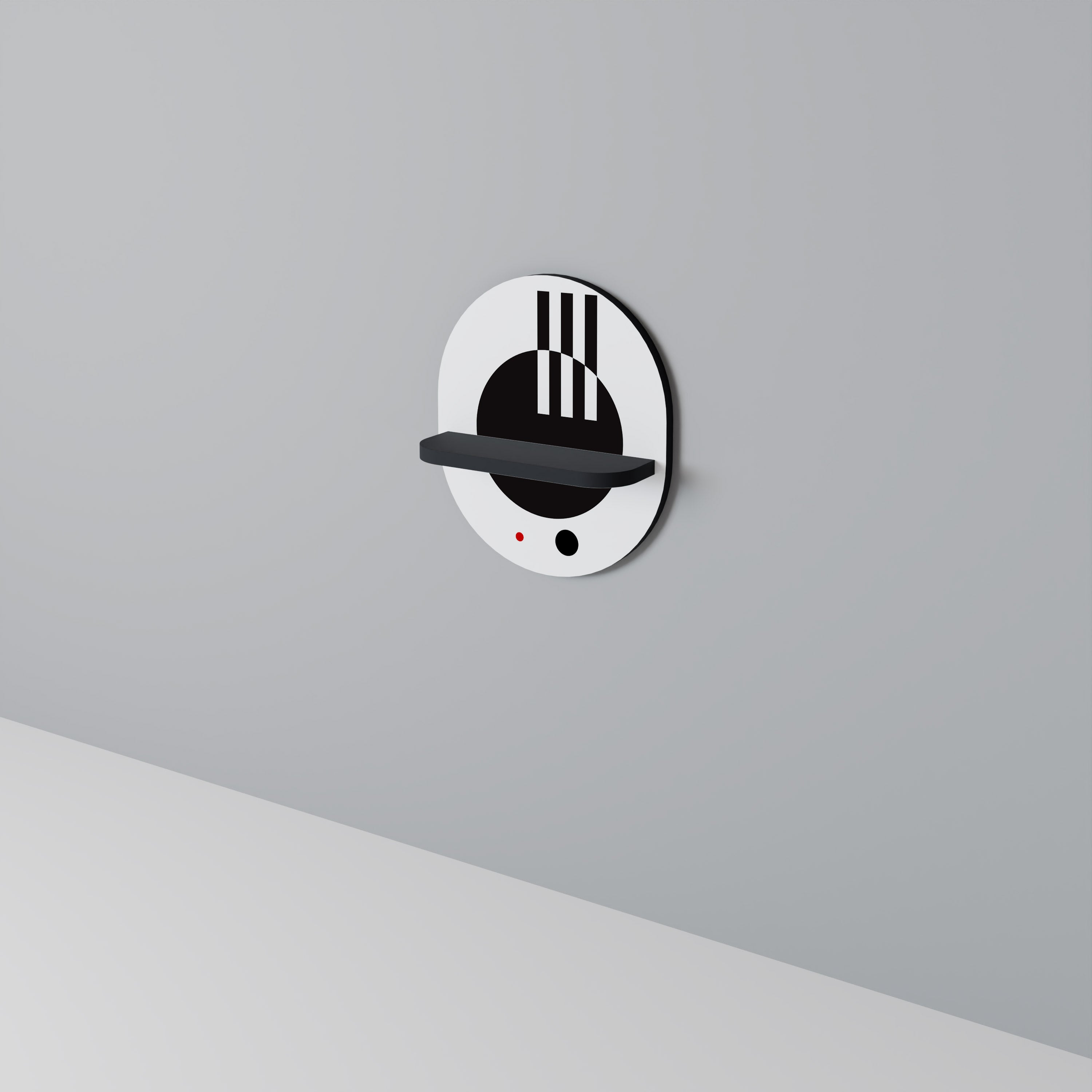 BLACK AND WHITE COMBINATION Art Shelf