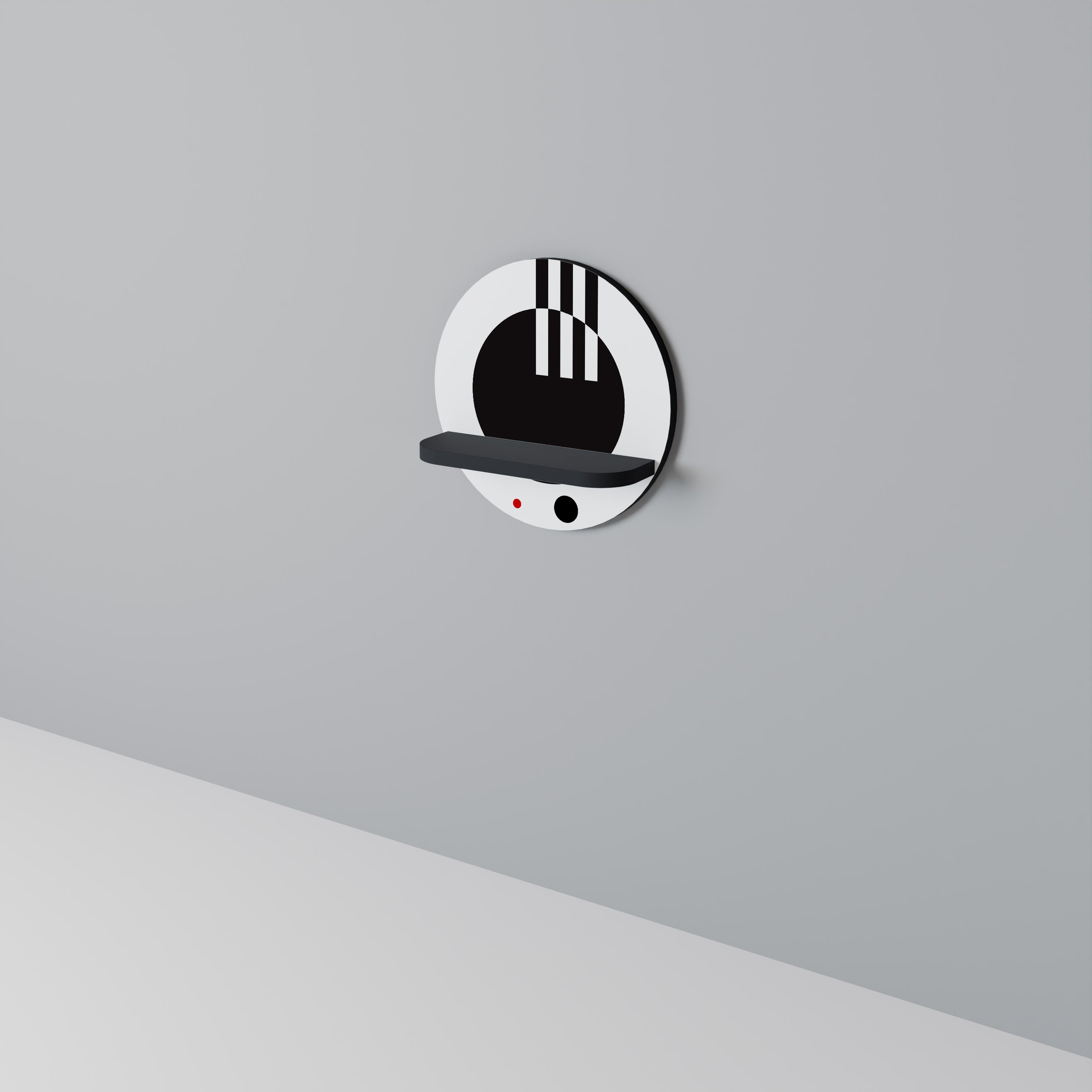 BLACK AND WHITE COMBINATION Art Shelf