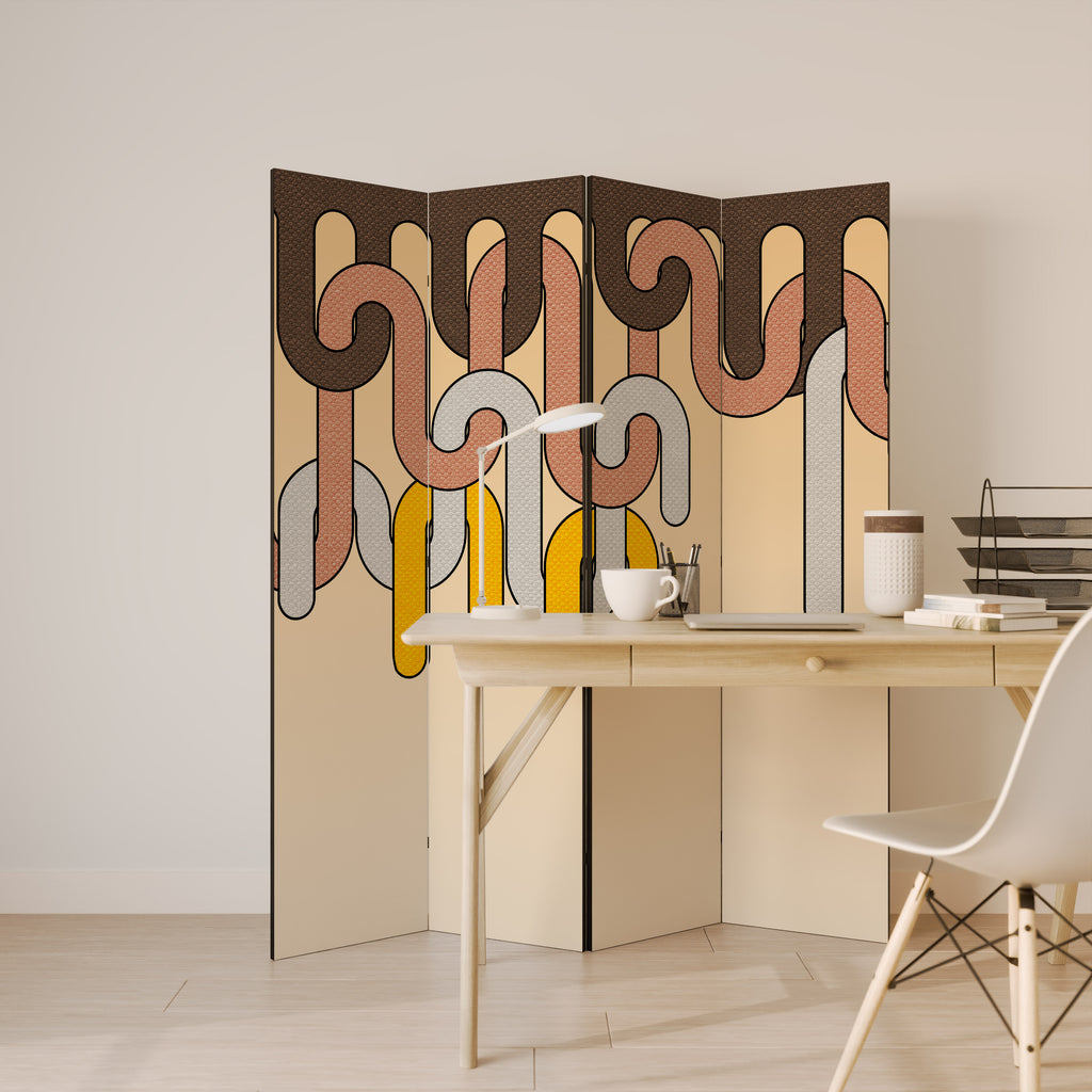 COLORFUL STRINGS 4dílný paraván