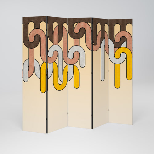 COLORFUL STRINGS 5-Panel Room Divider