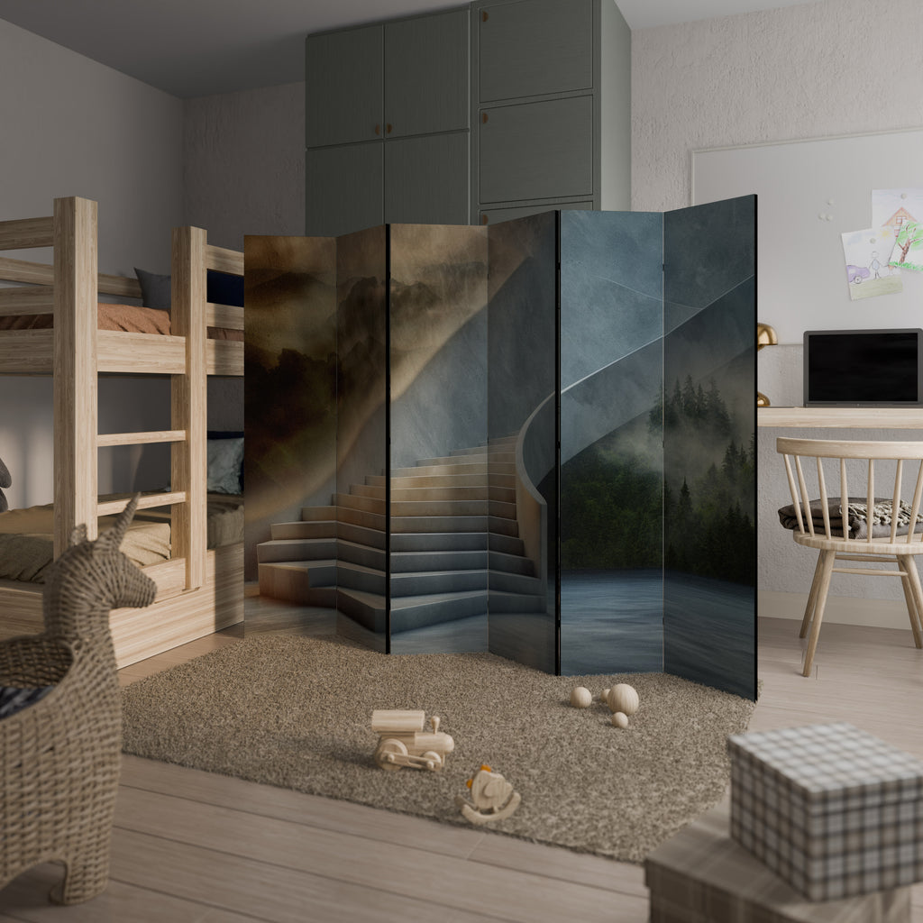 STEPS TO SERENITY 6-Panel Room Divider