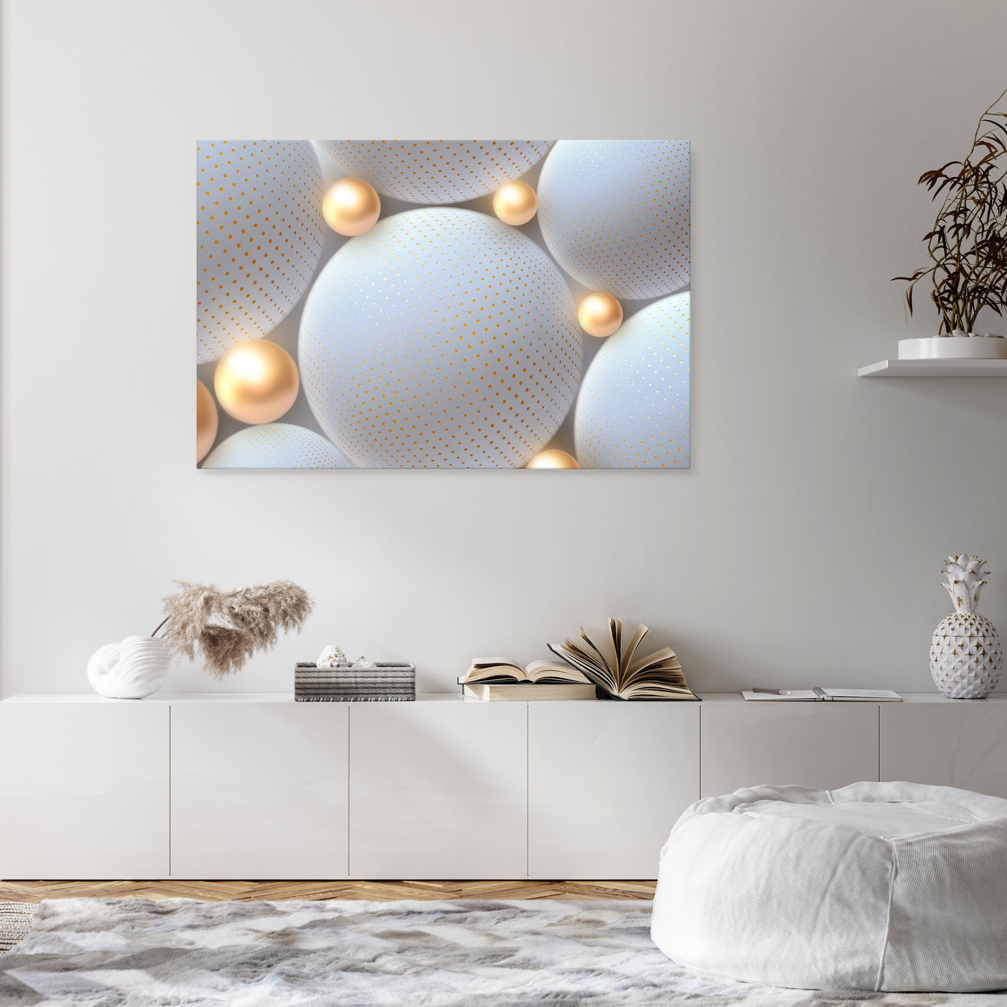 LUMINOUS SPHERICAL HARMONY Horizontal Canvas Print