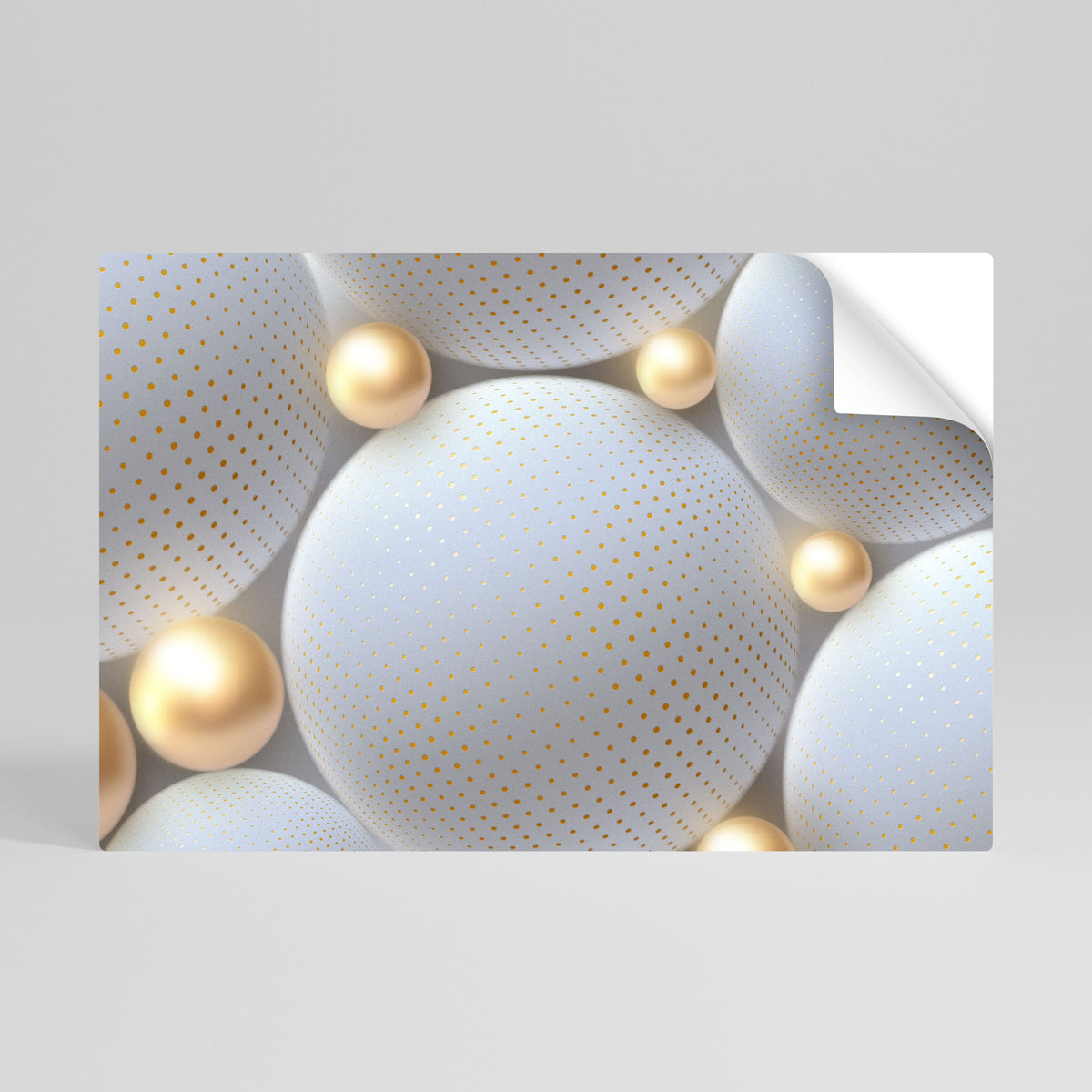LUMINOUS SPHERICAL HARMONY Vodorovný samolepicí plakát