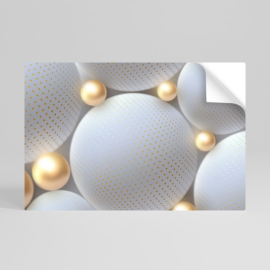 LUMINOUS SPHERICAL HARMONY Vodorovný samolepicí plakát