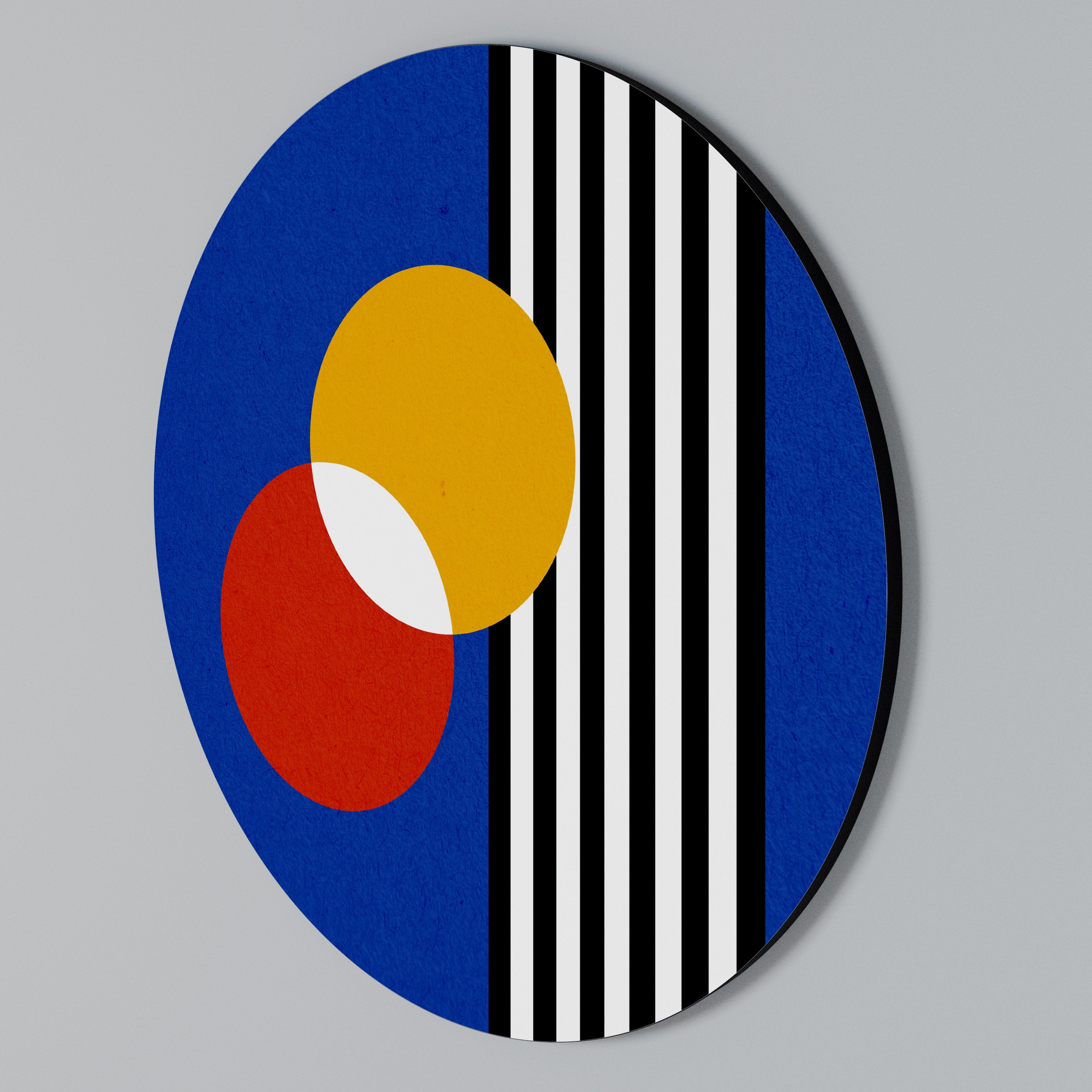 GEOMETRIC HARMONY Round Wall Art