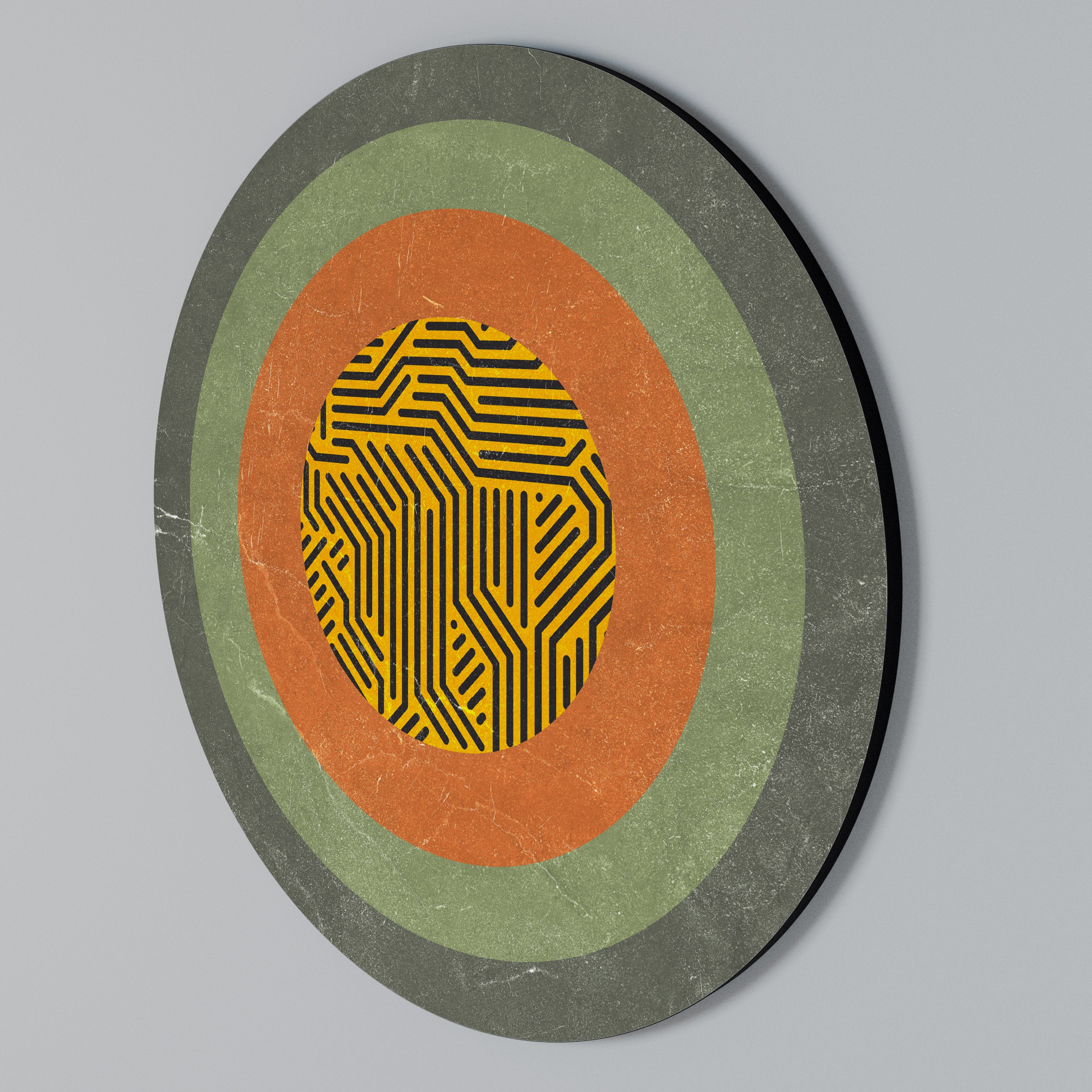 MELANCHOLY CIRCLES Round Wall Art