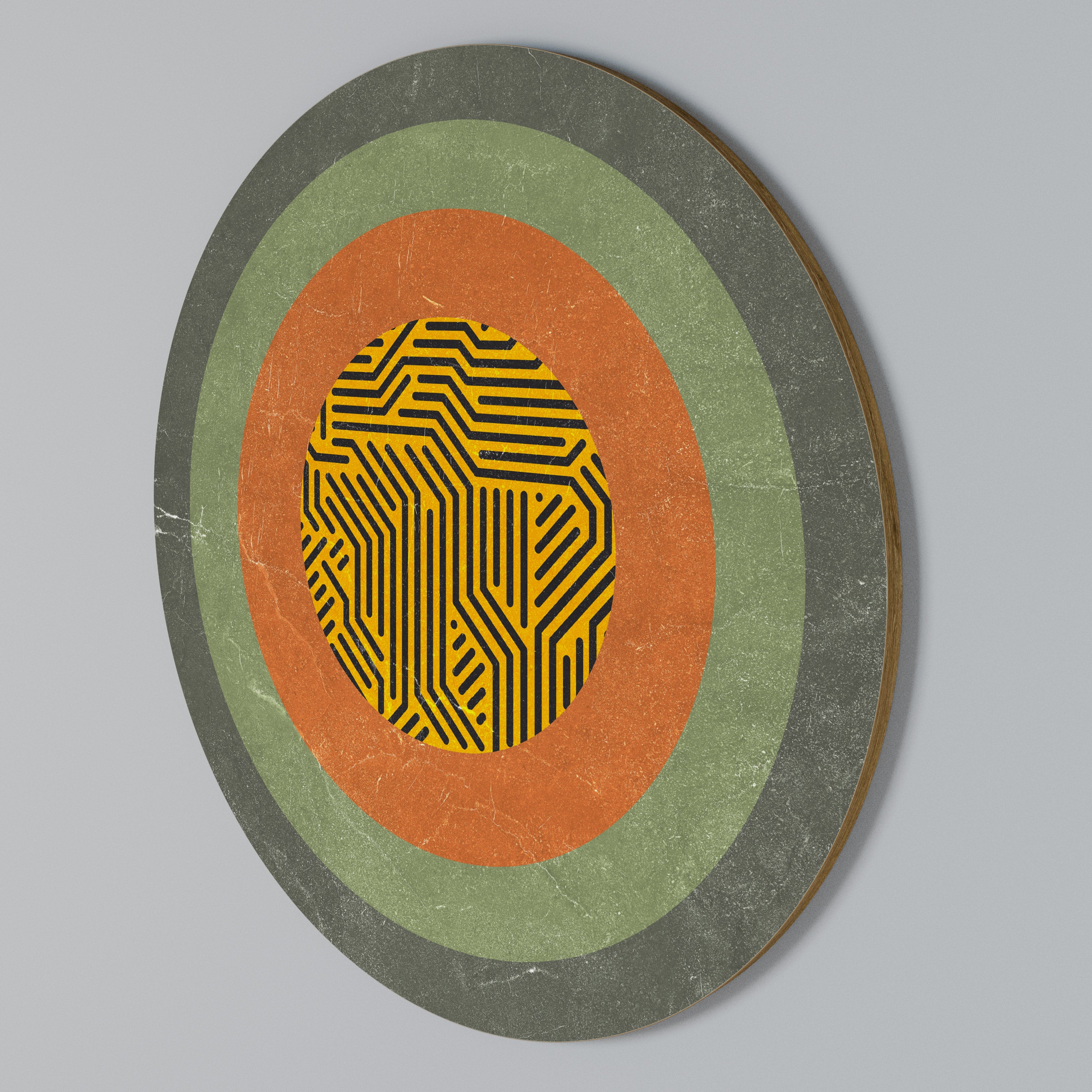 MELANCHOLY CIRCLES Round Wall Art