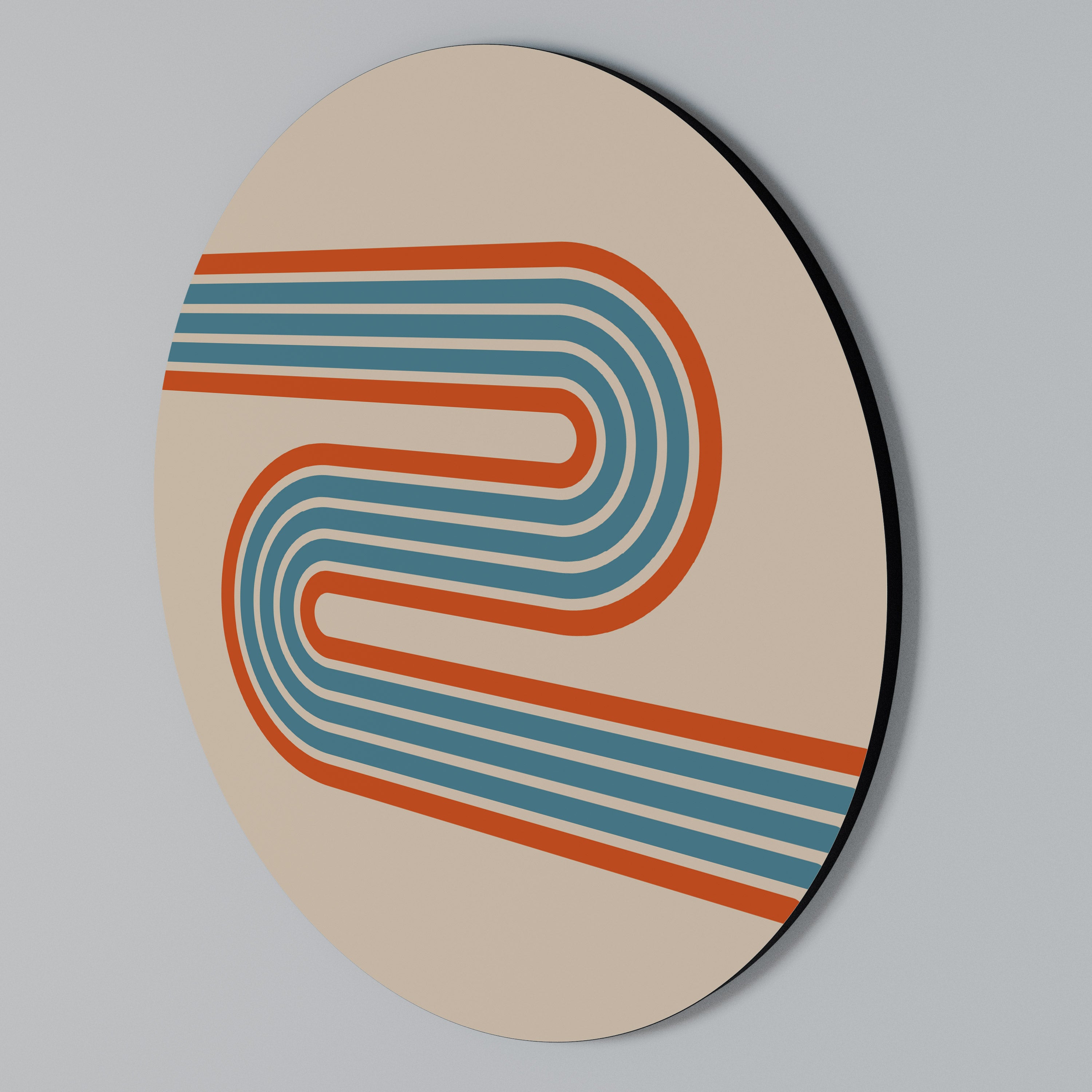 RIVER PATH Round Wall Art
