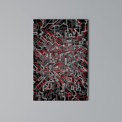 BROKEN LINES Vertical Canvas Print