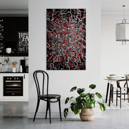 BROKEN LINES Vertical Canvas Print