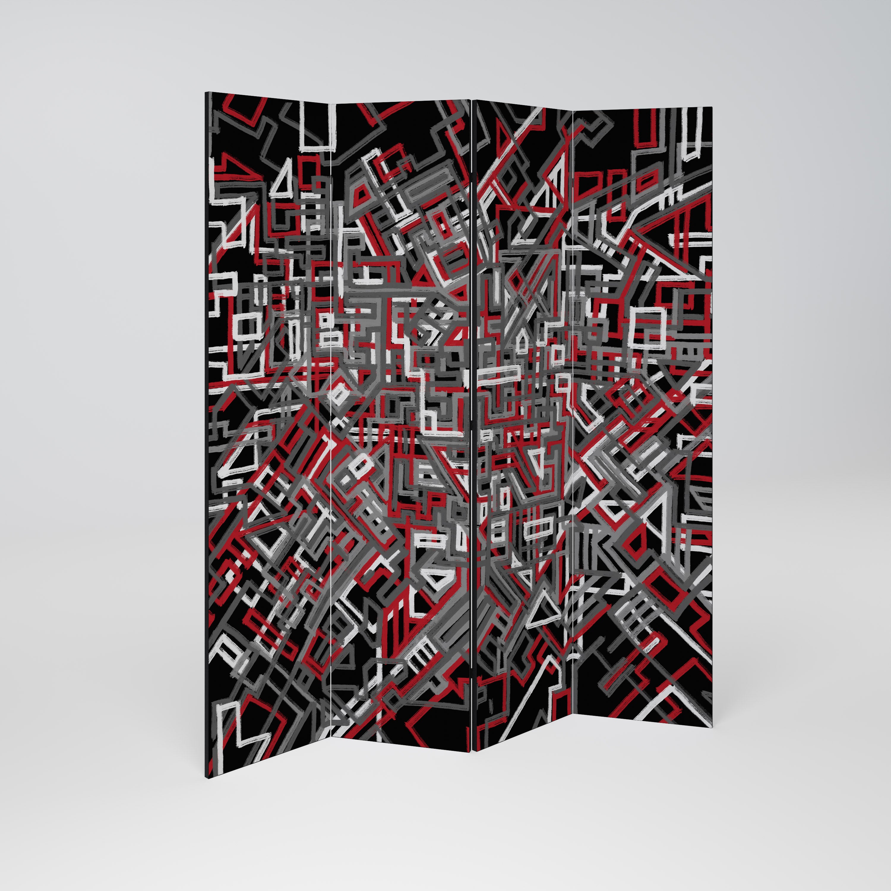 BROKEN LINES 4dílný paraván