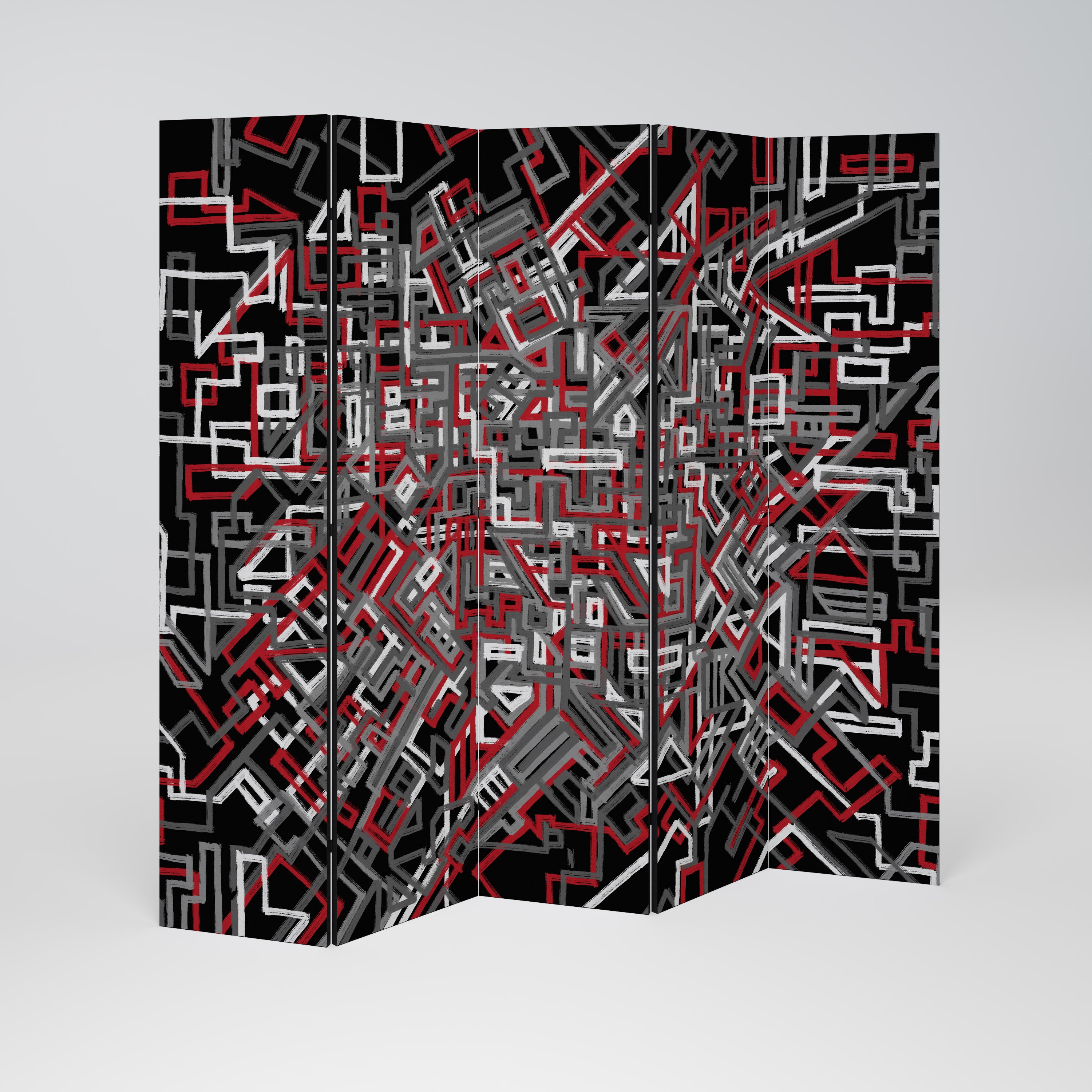 BROKEN LINES 5dílný paraván