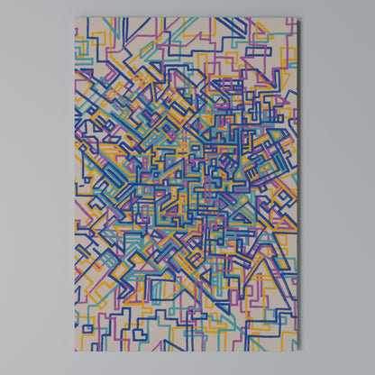 MEMORIES MAP Vertical Canvas Print