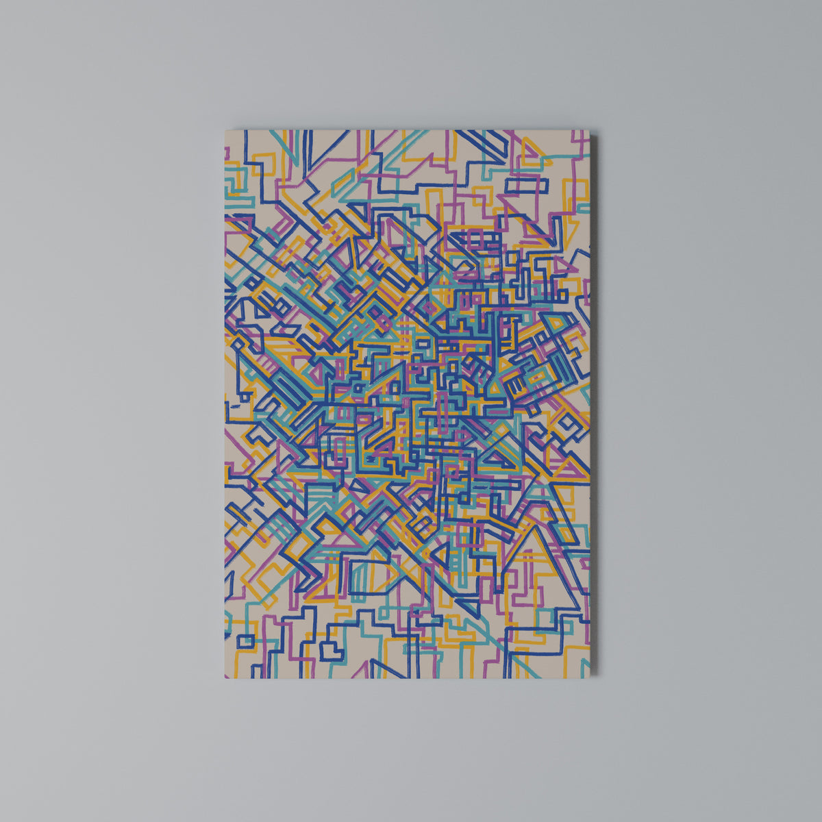 MEMORIES MAP Vertical Canvas Print