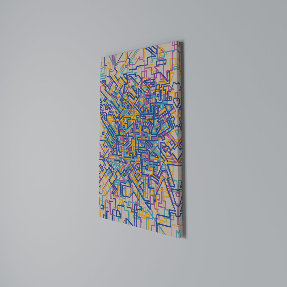 MEMORIES MAP Vertical Canvas Print