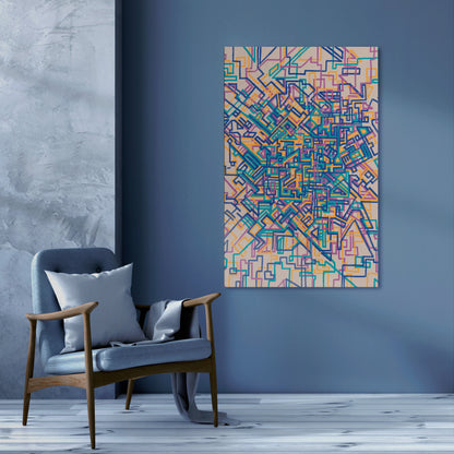 MEMORIES MAP Vertical Canvas Print