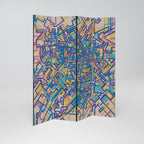 MEMORIES MAP 4dílný paraván