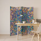 MEMORIES MAP 4dílný paraván