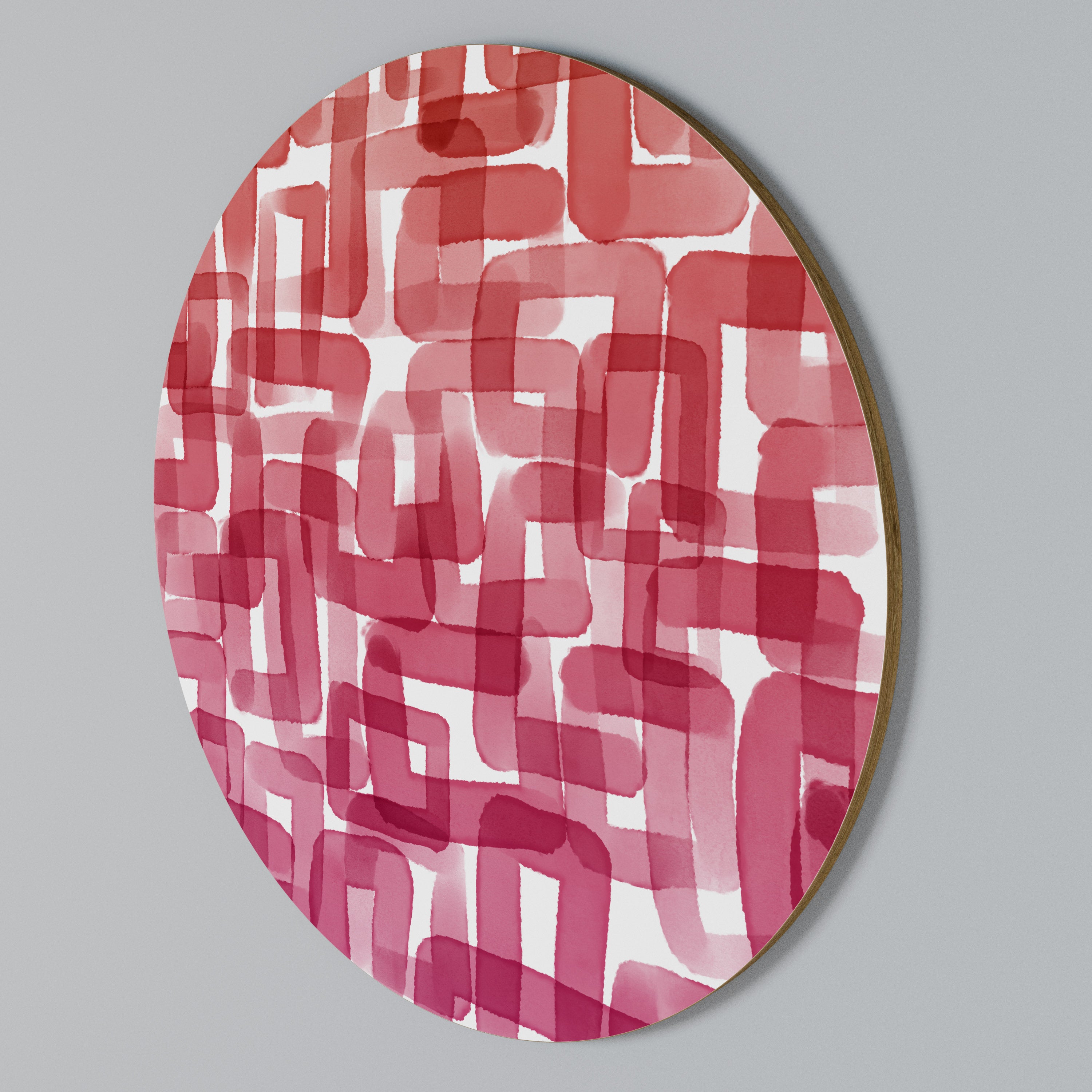 KALEIDOSCOPIC CUBISM Round Wall Art