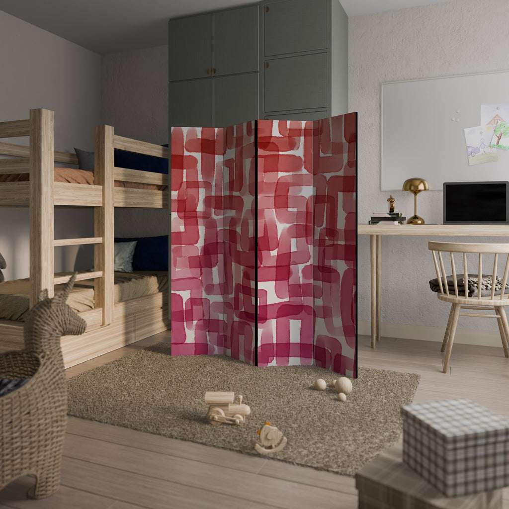 KALEIDOSCOPIC CUBISM 4-Panel Room Divider