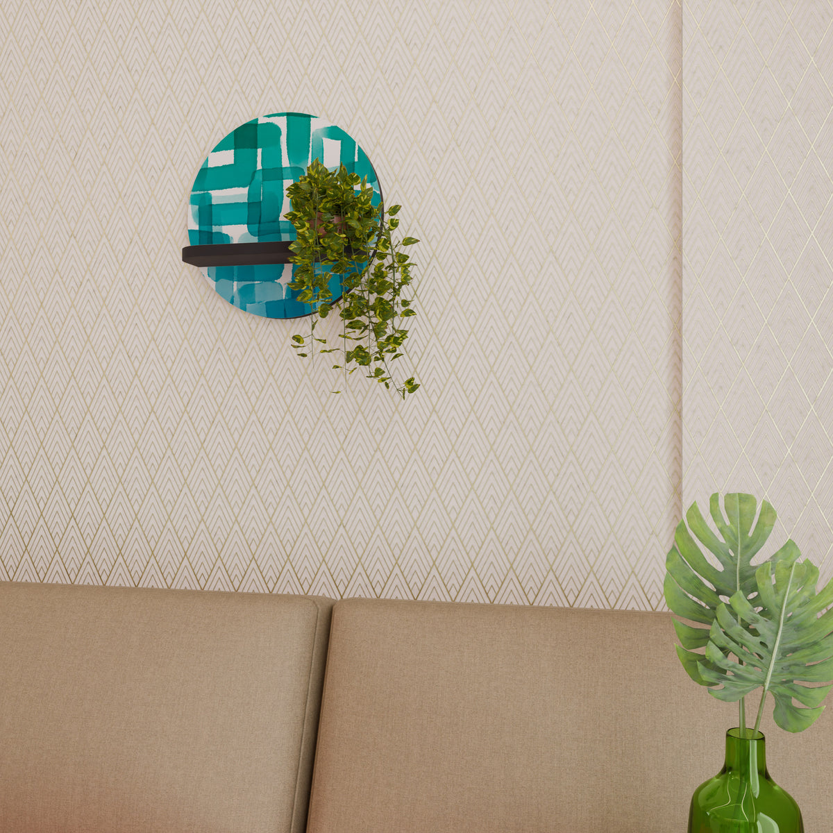 TURQUOISE RECTANGLES Designová police