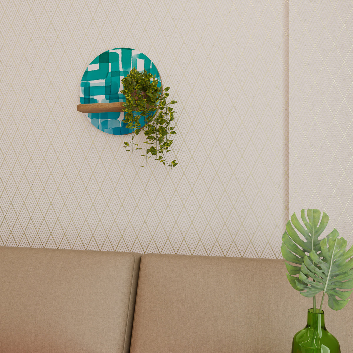 TURQUOISE RECTANGLES Designová police