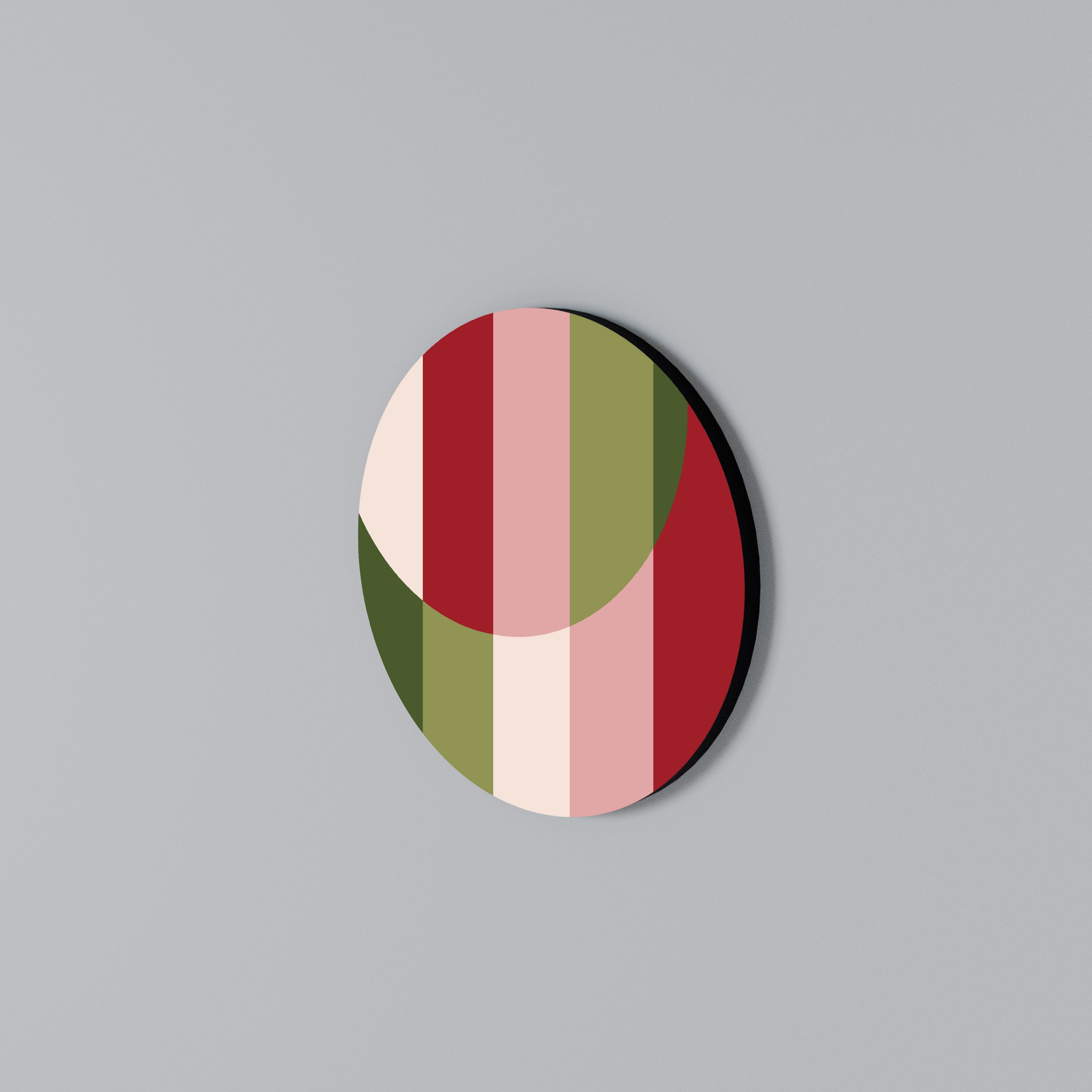 SMILING GEOMETRY Round Wall Art