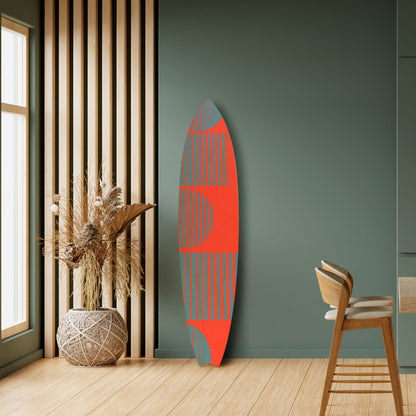 RISING GEOMETRY STARS Dekorativní panel ve tvaru surfu