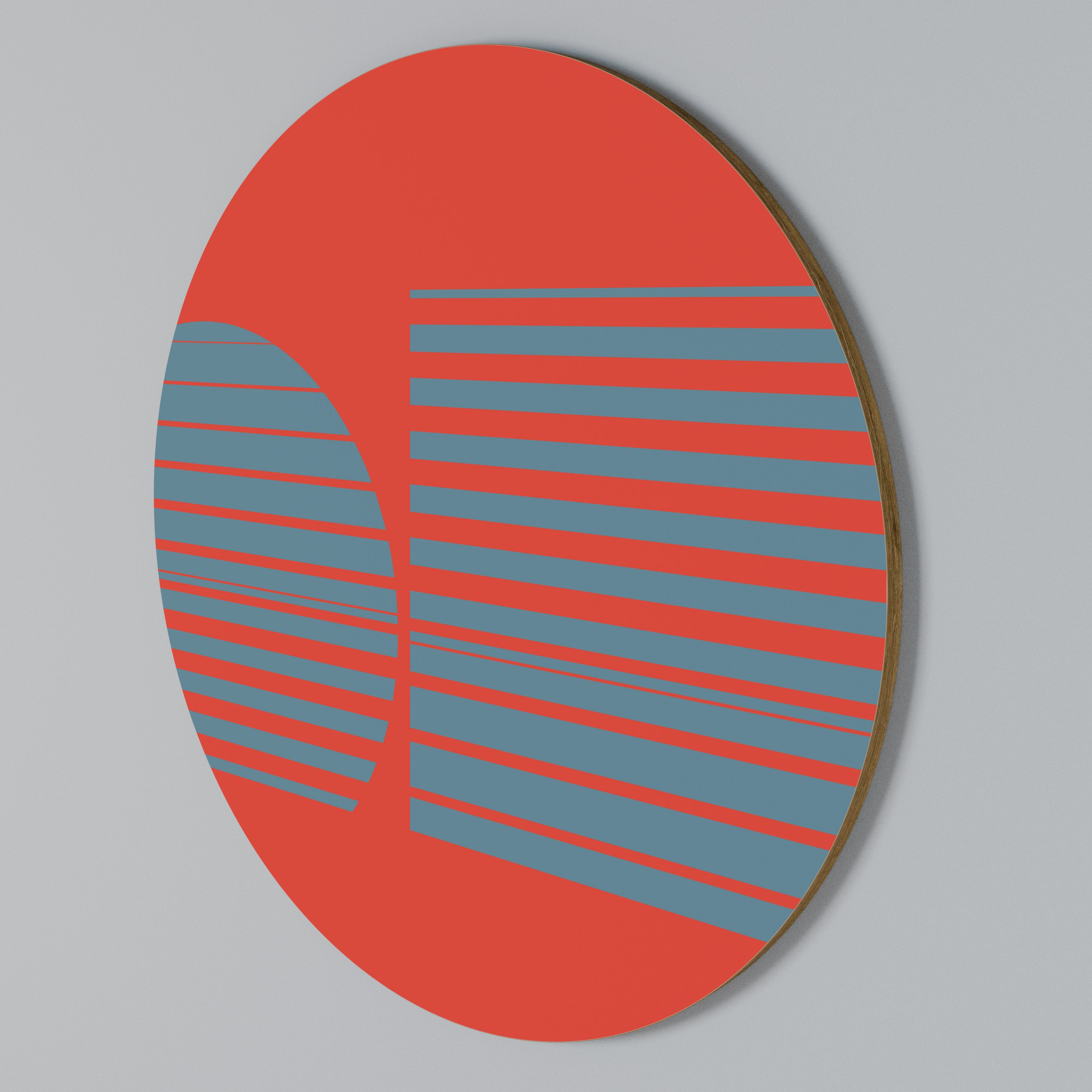 RISING GEOMETRY STARS Round Wall Art