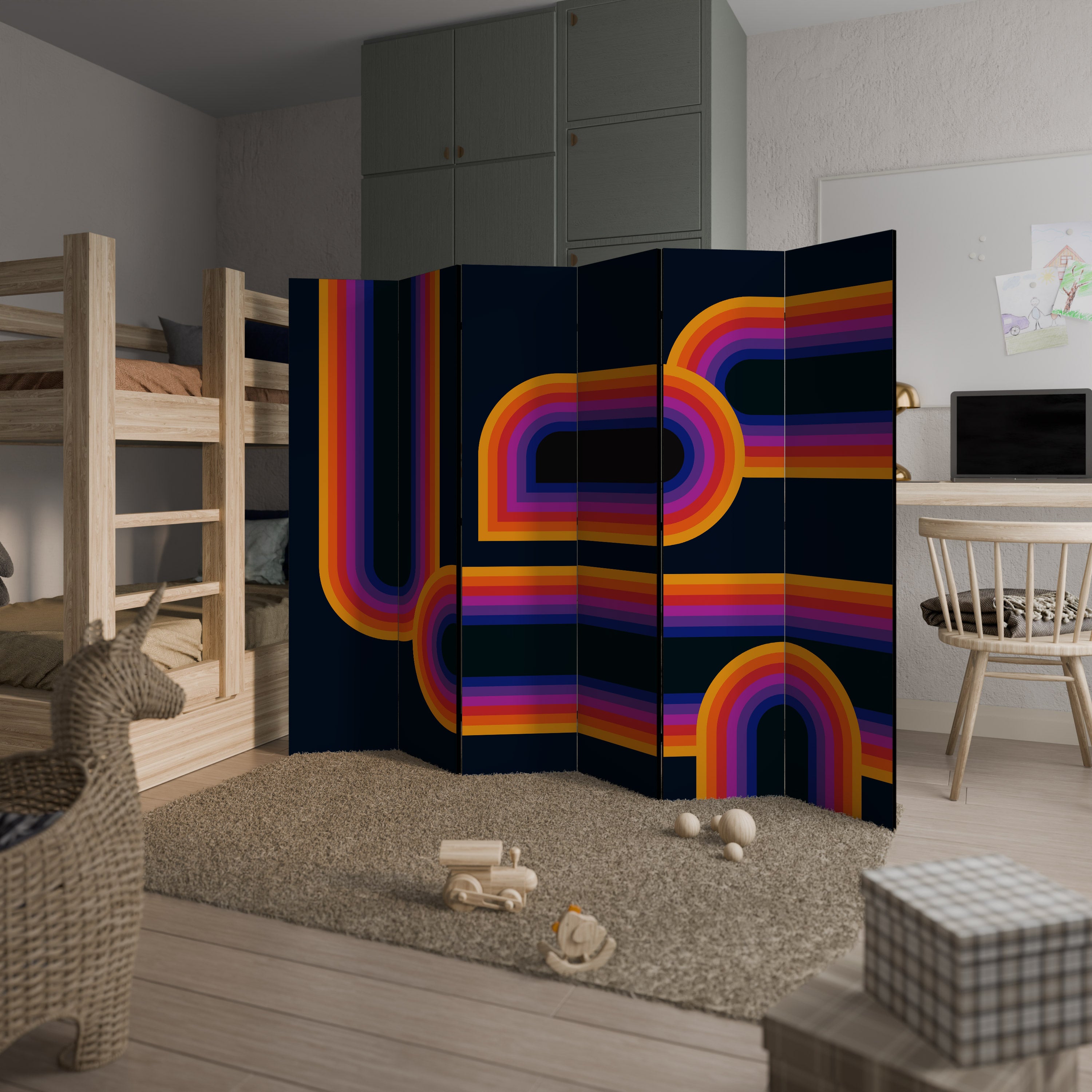 BLINDED BY THE LIGHTS 6-Panel Room Divider