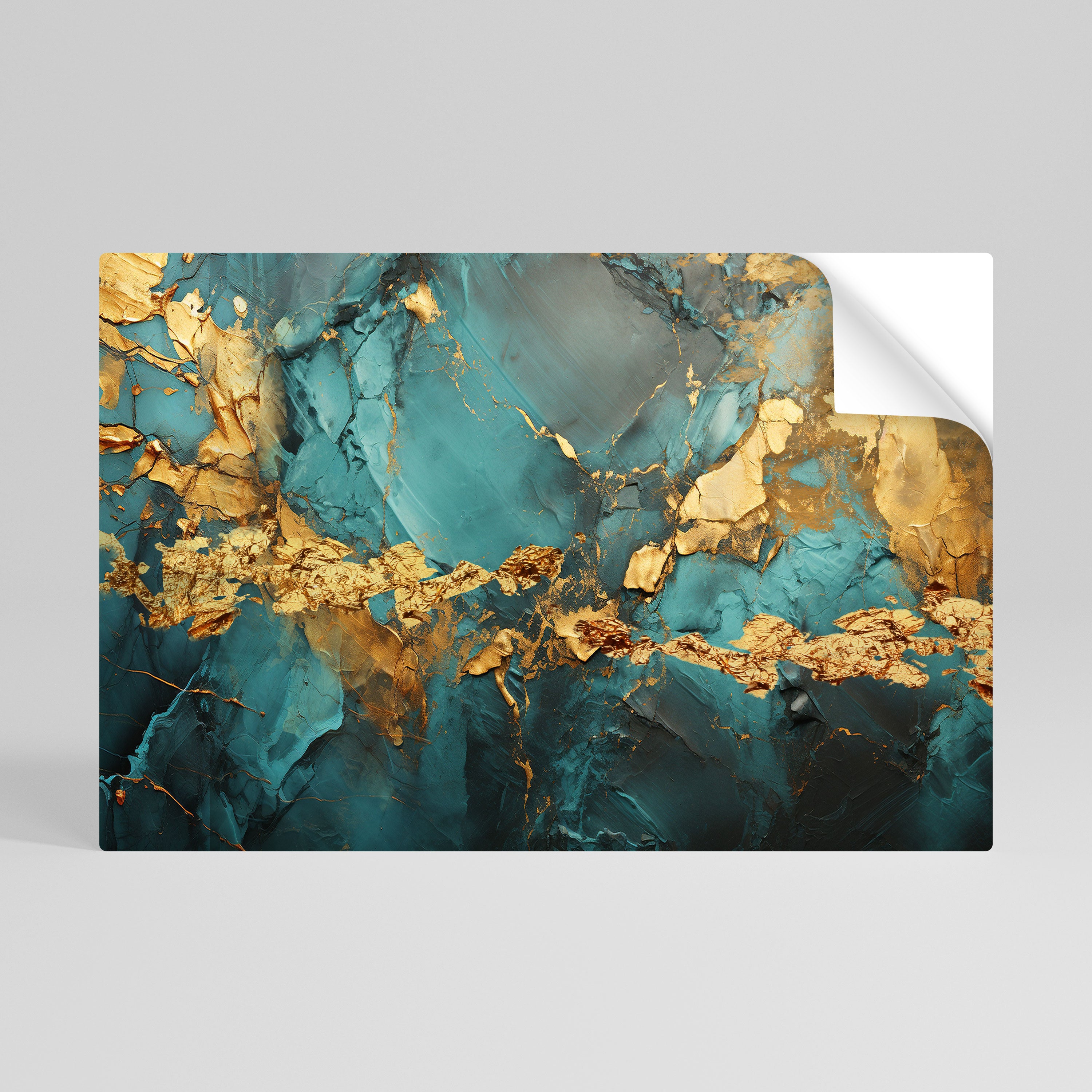 CELESTIAL GOLDRUSH Peel and Stick Horizontal Poster