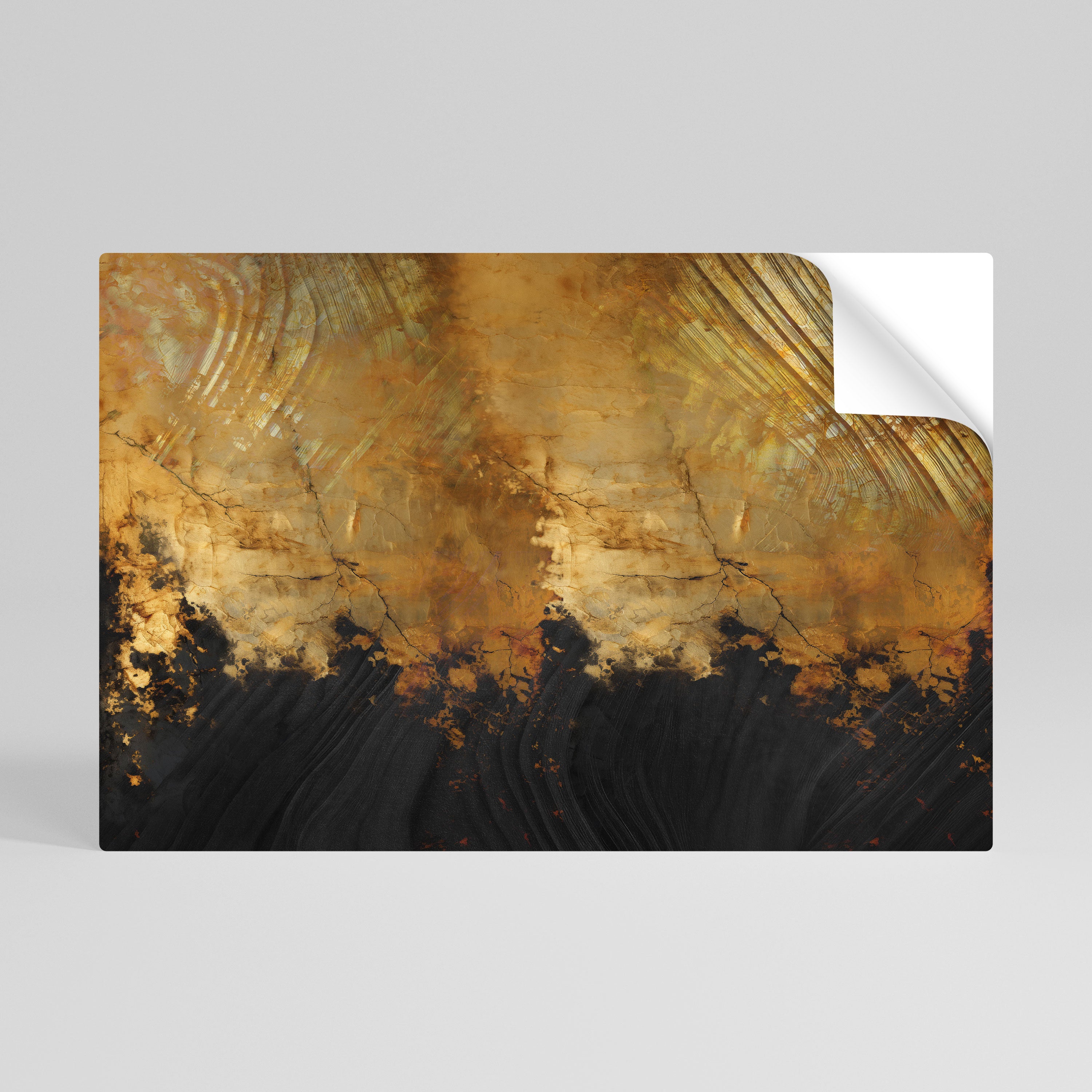 FLUID EMBER Peel and Stick Horizontal Poster