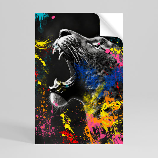 LEOPARD ARTISTRY Svislý samolepicí plakát