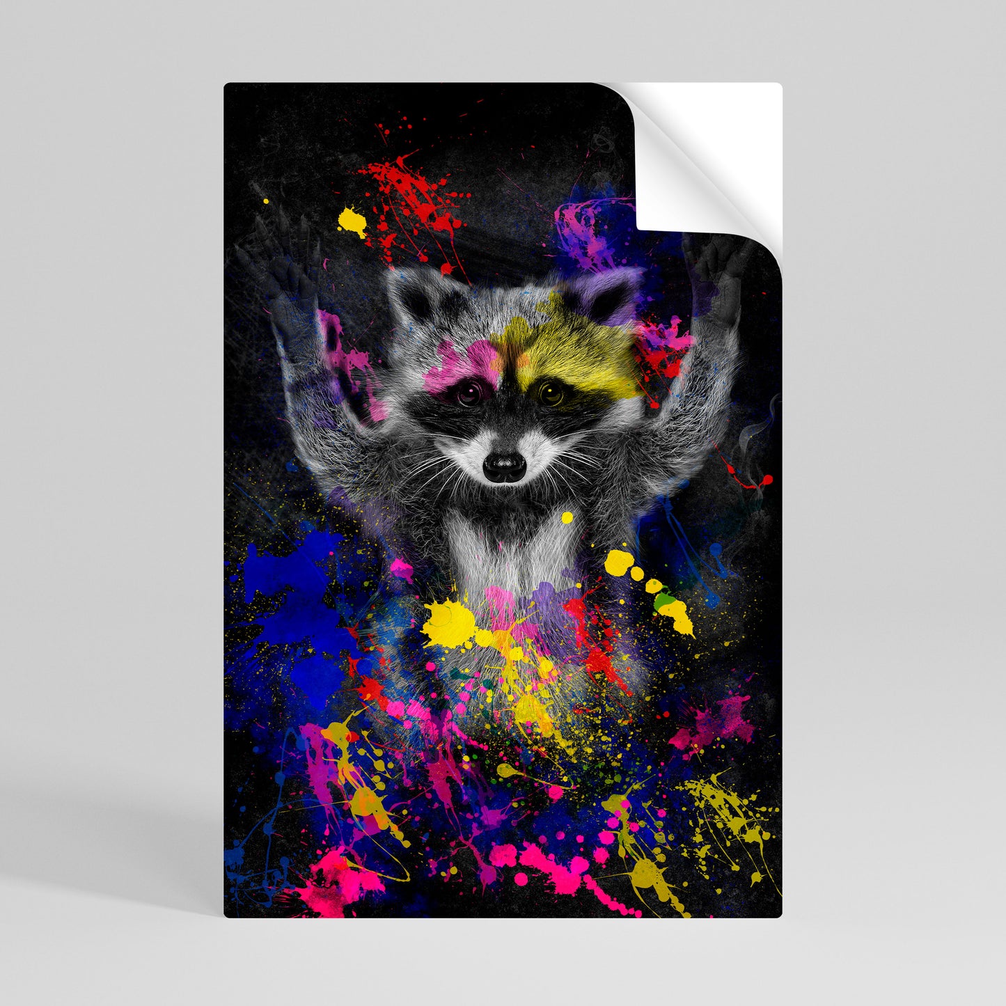 RACCOON ARTISTRY Svislý samolepicí plakát