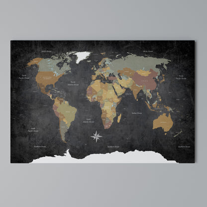 NAVIGATING VIBRANT LANDS Horizontal Canvas Print