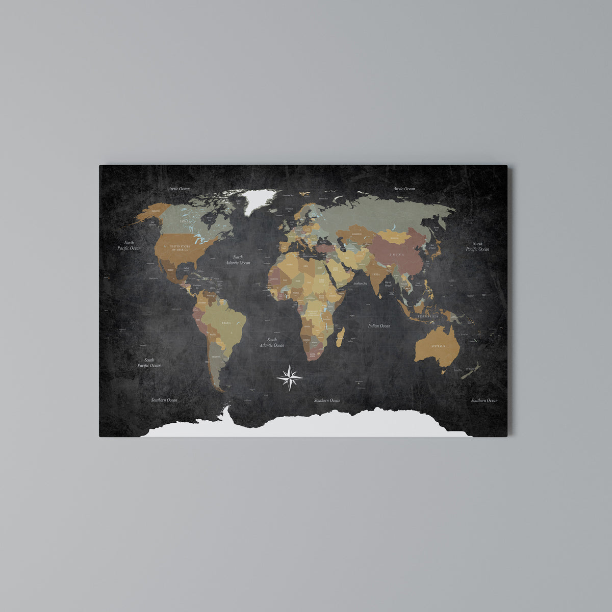 NAVIGATING VIBRANT LANDS Horizontal Canvas Print