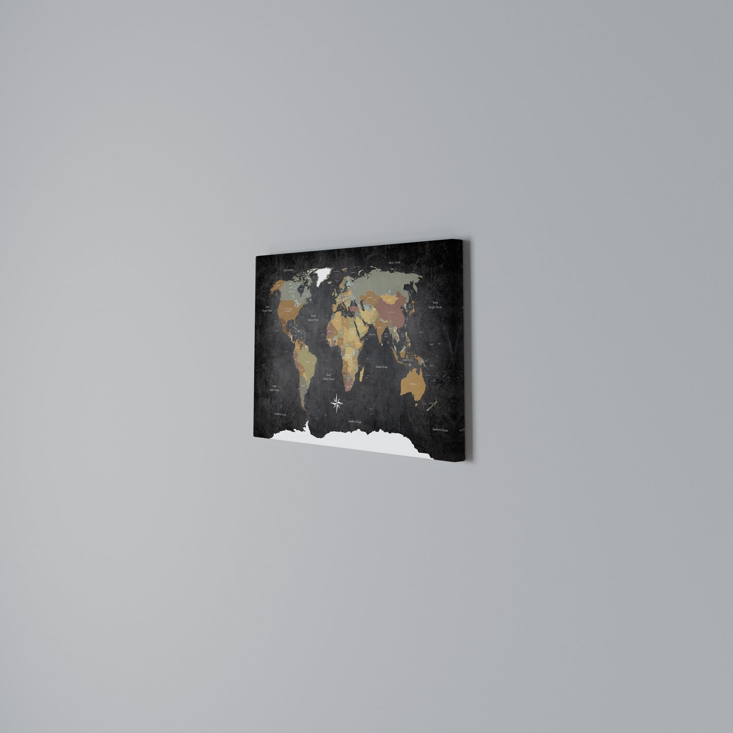 NAVIGATING VIBRANT LANDS Horizontal Canvas Print