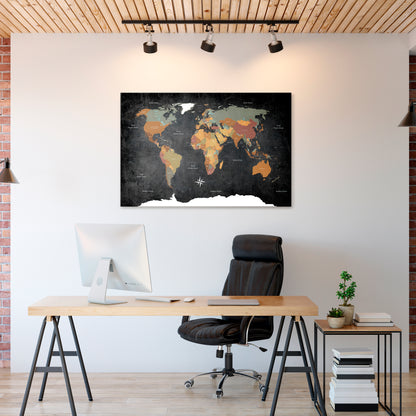 NAVIGATING VIBRANT LANDS Horizontal Canvas Print