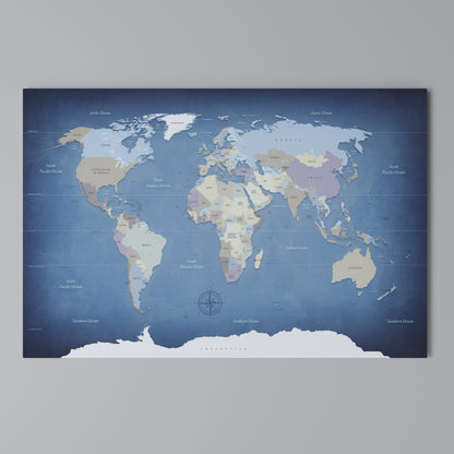 MAPS OF INSPIRATION Horizontal Canvas Print