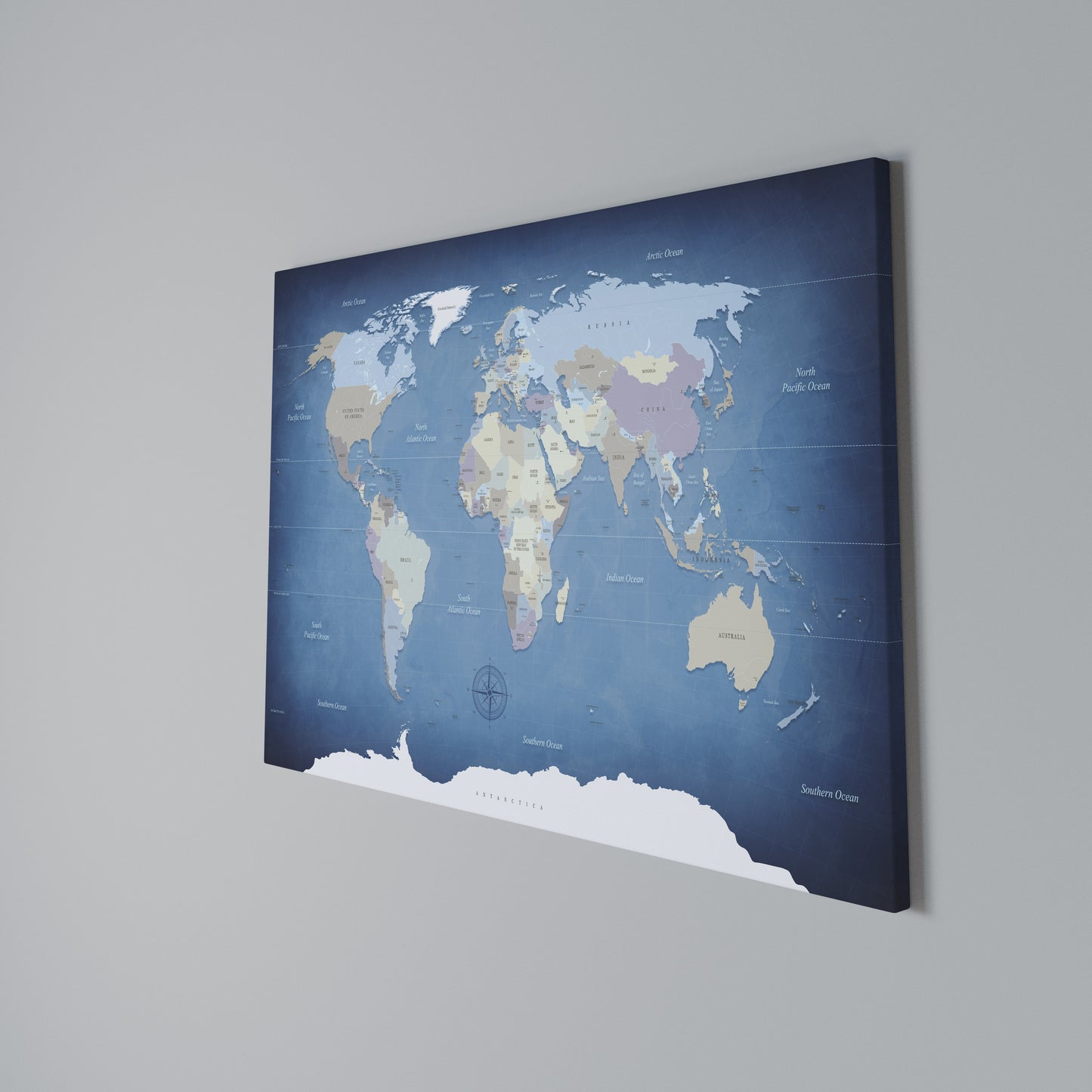 MAPS OF INSPIRATION Horizontal Canvas Print