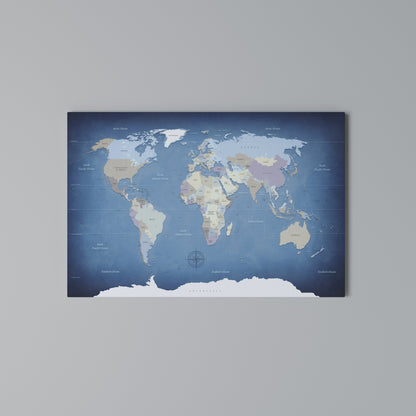 MAPS OF INSPIRATION Horizontal Canvas Print