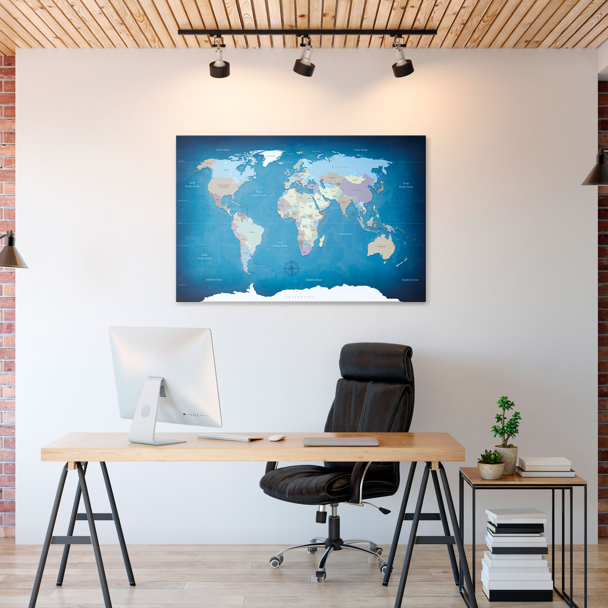 MAPS OF INSPIRATION Horizontal Canvas Print