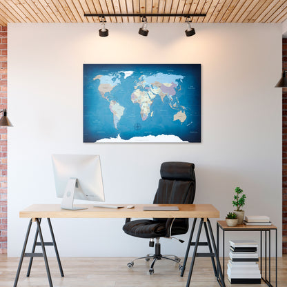 MAPS OF INSPIRATION Horizontal Canvas Print