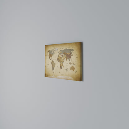 MYSTICAL MAP ODYSSEY Horizontal Canvas Print