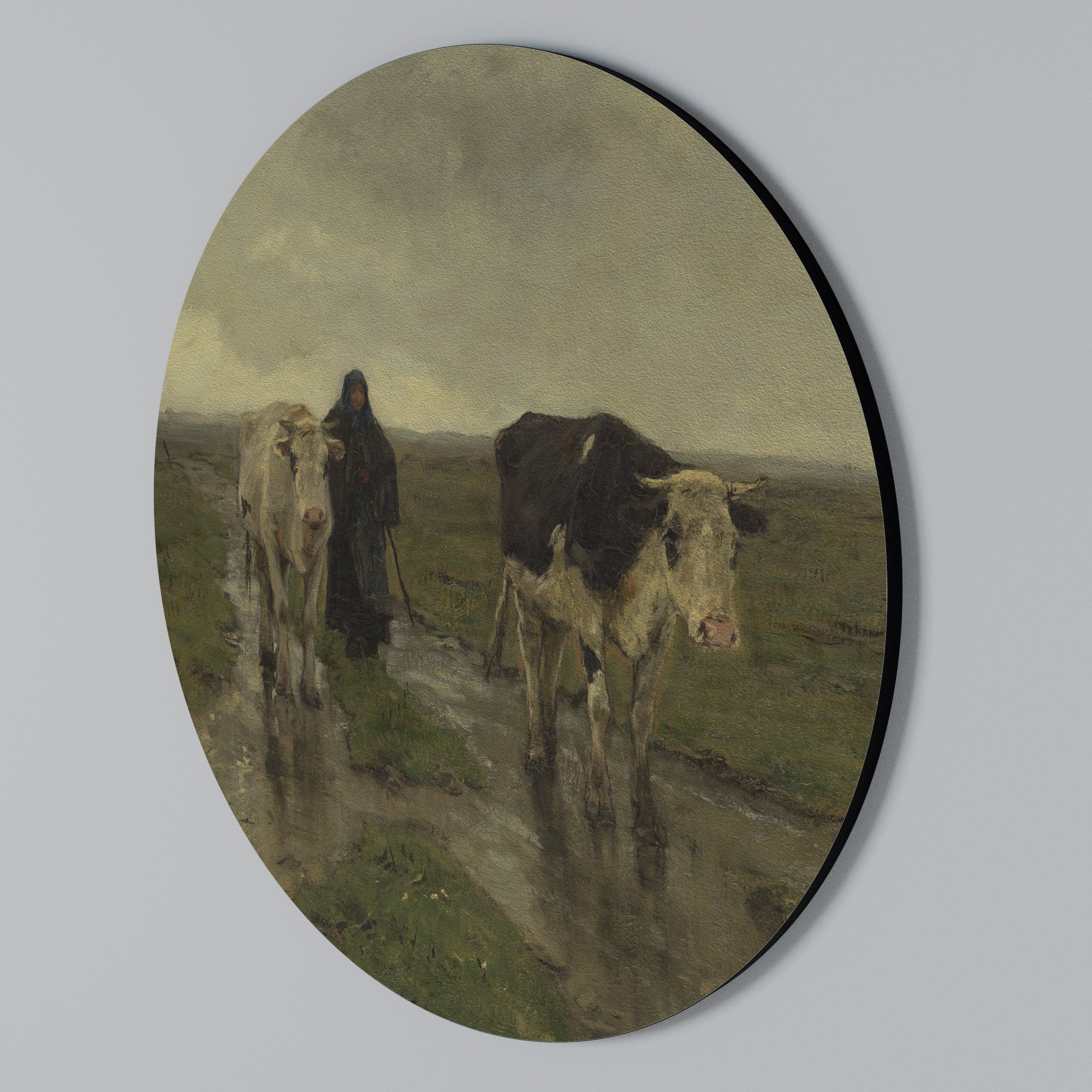 RAINY REFLECTIONS Round Wall Art