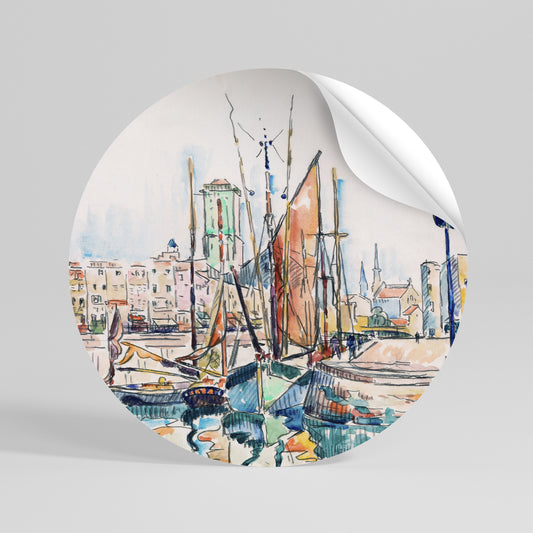 LA ROCHELLE Kulatá samolepka